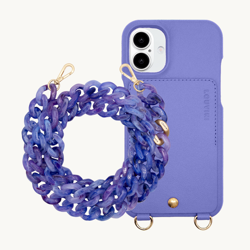 Coque iPhone LOU Violet & Chaîne ZOE Violet