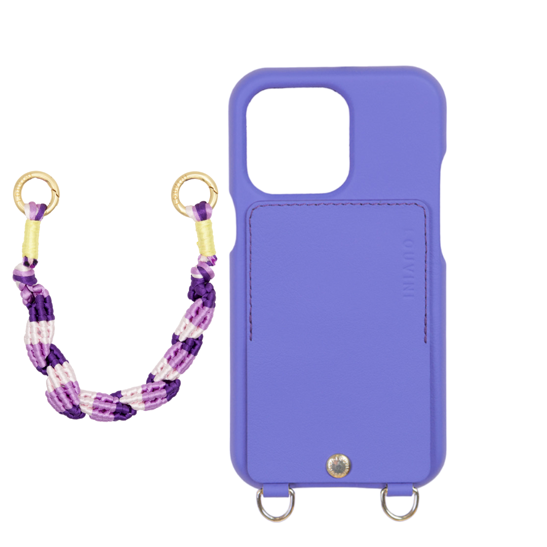 Étui LOU Violet iPhone & cordon LAYLA x YASSS - Violet