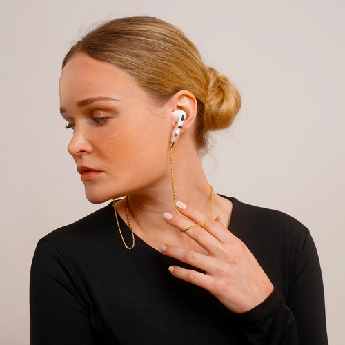 CHAÎNE AIRPODS LEA - Doré