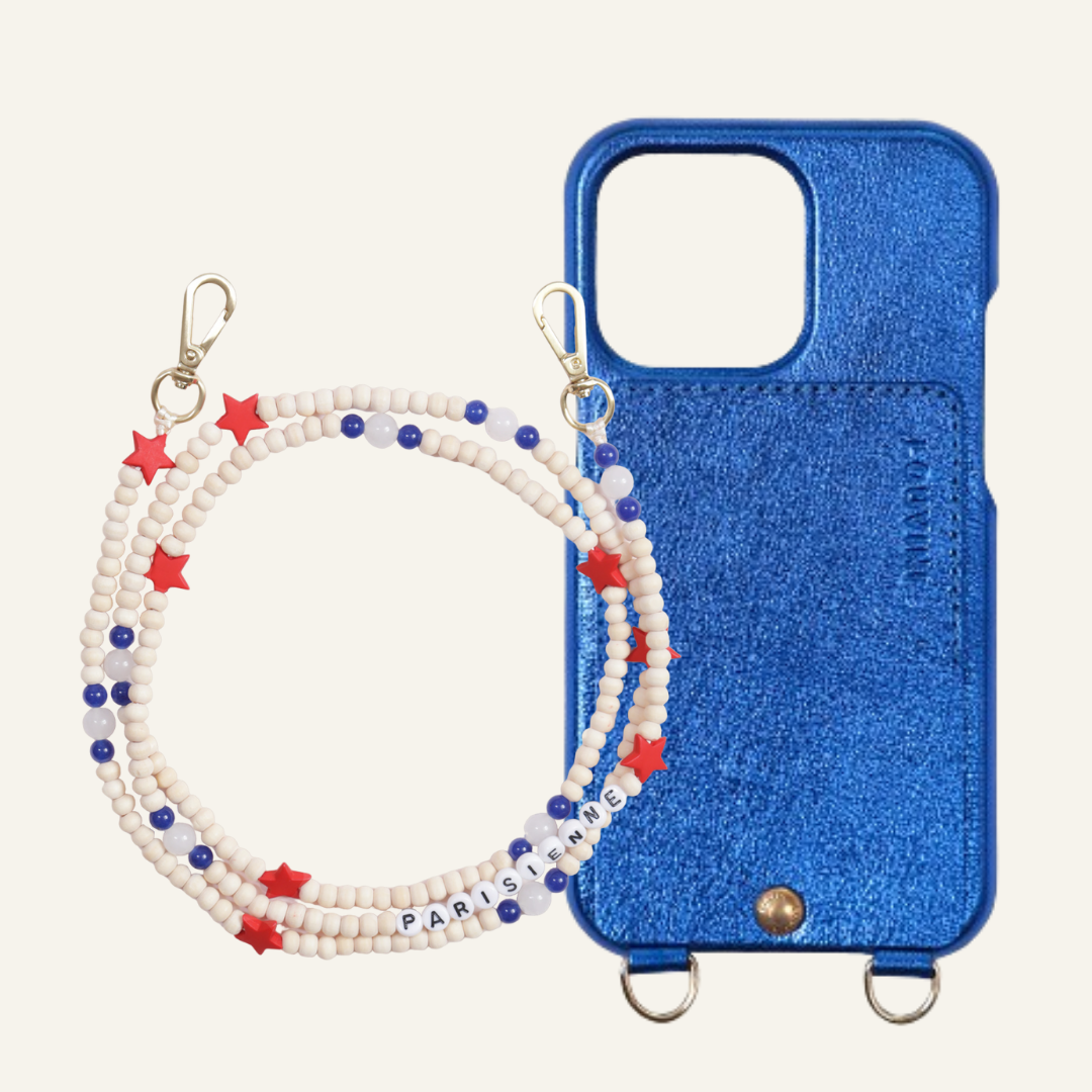 Lou Blue Metallic Case & Arielle "parisienne" Strap