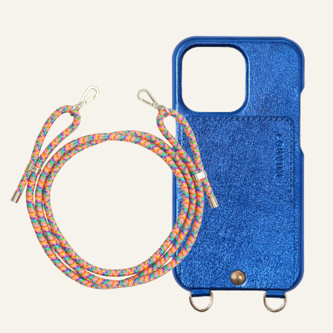 Lou Blue Metallic Case & Tessa Neon Cord