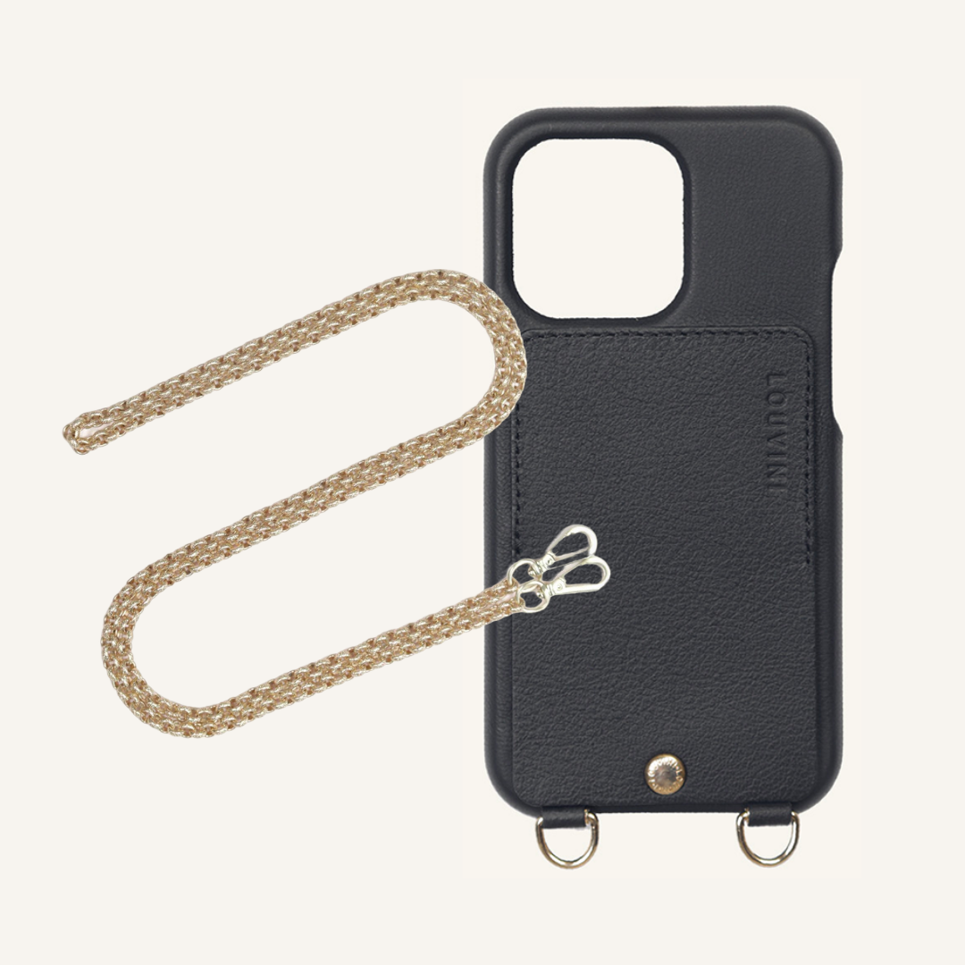 LOU Black Leather Case & SAVANA Chain