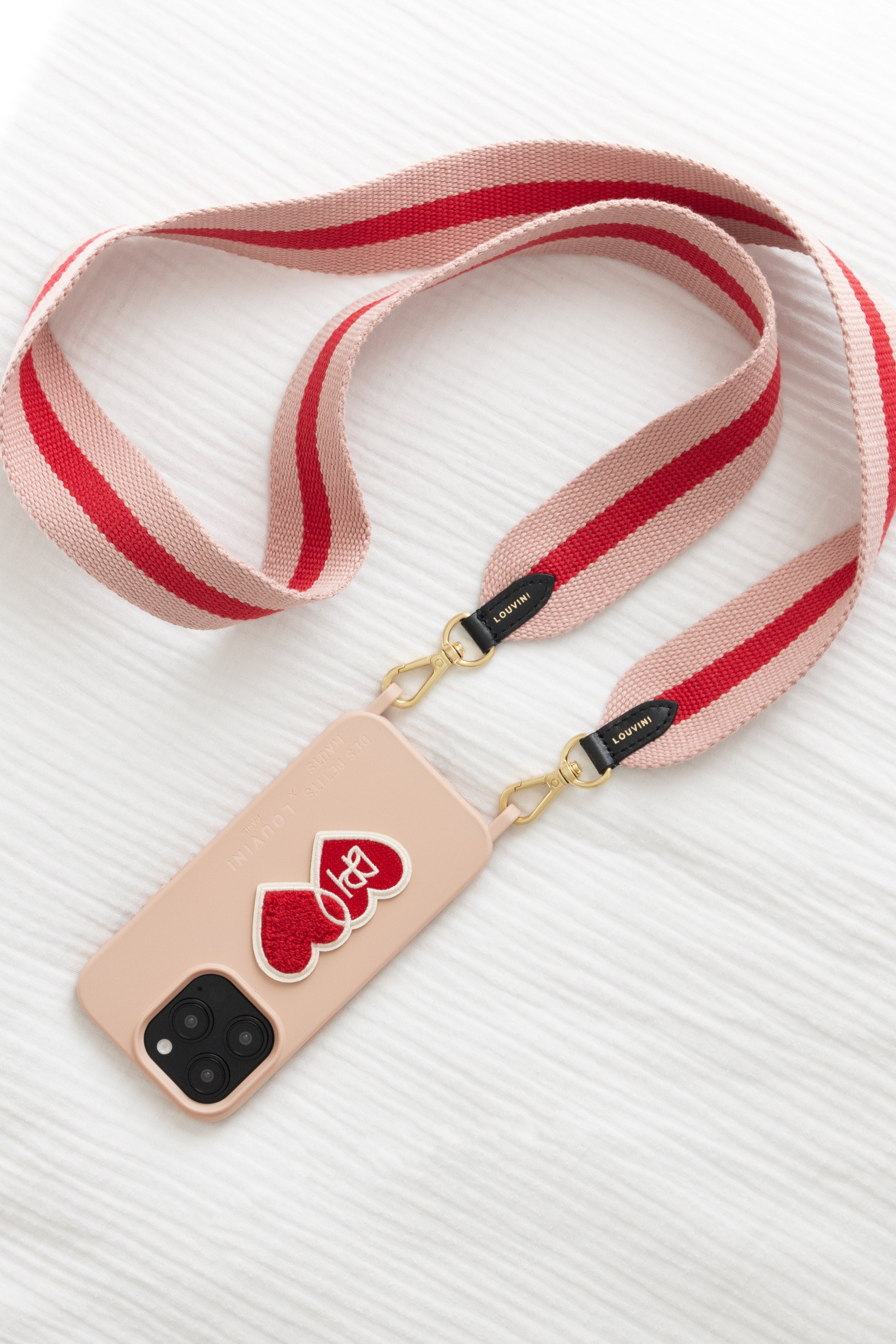 Coque iPhone MagSafe avec anneaux MILO x Des Petits Hauts - Rose