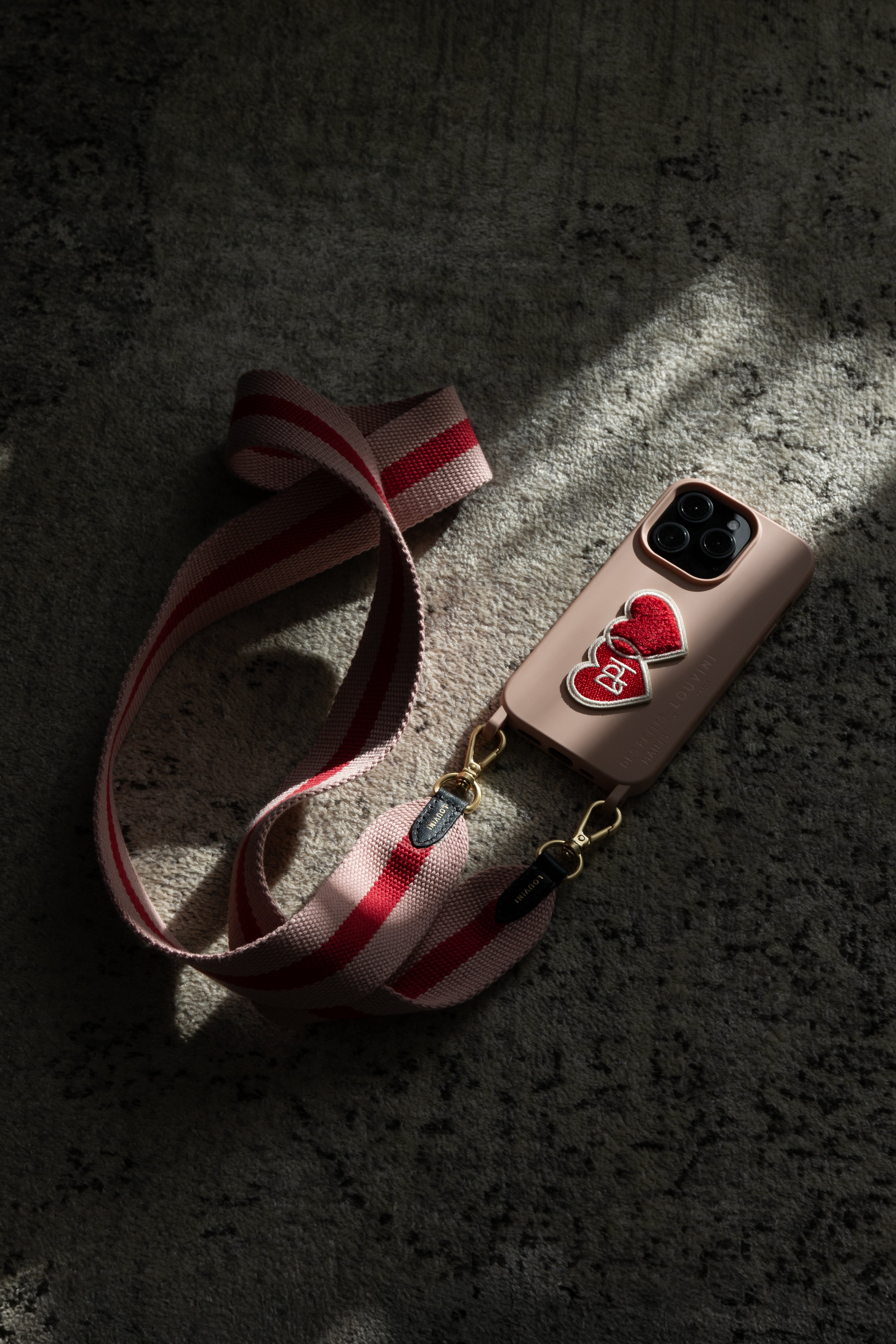 Coque iPhone MagSafe avec anneaux MILO x Des Petits Hauts - Rose
