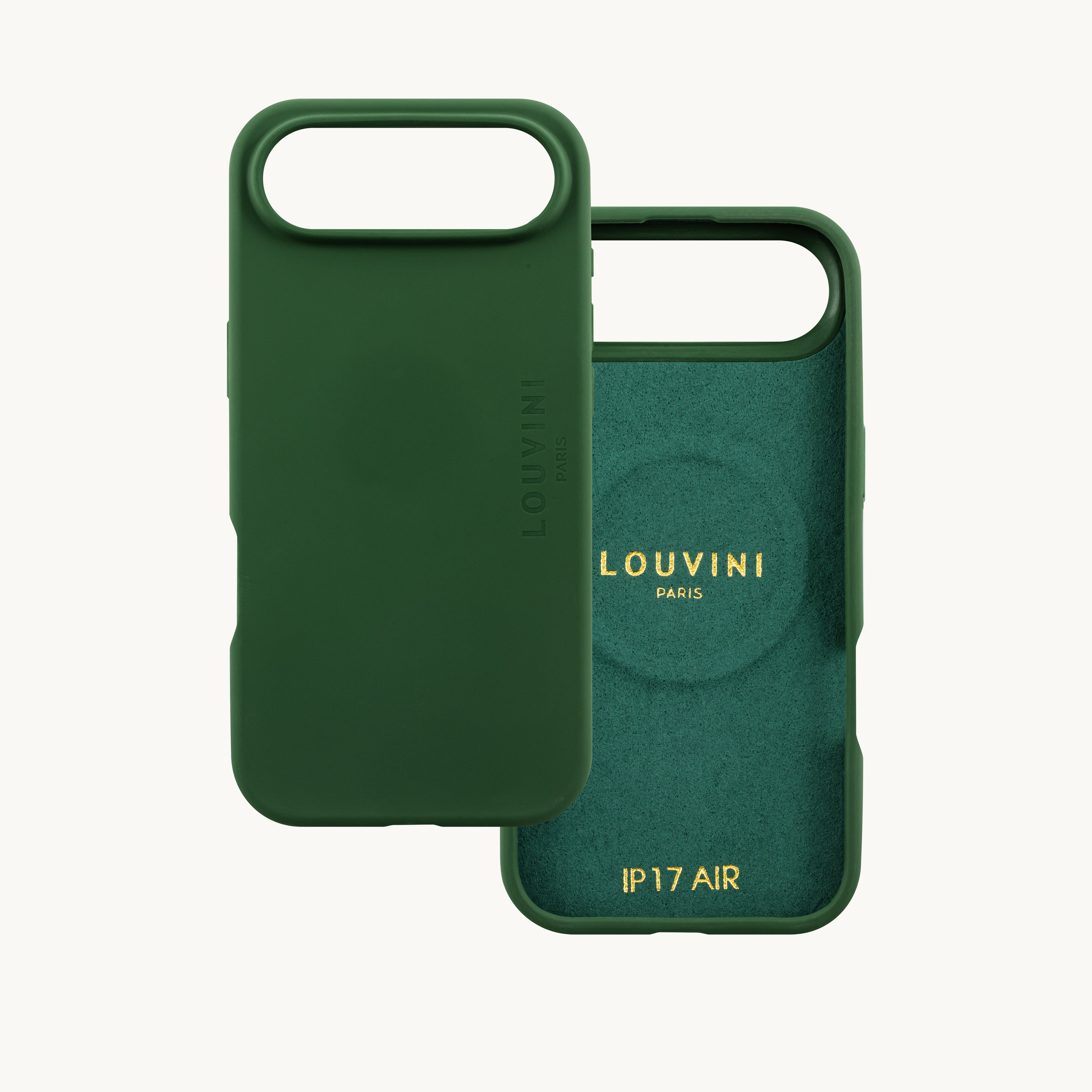 Coque iPhone MagSafe silicone LEO - Olive