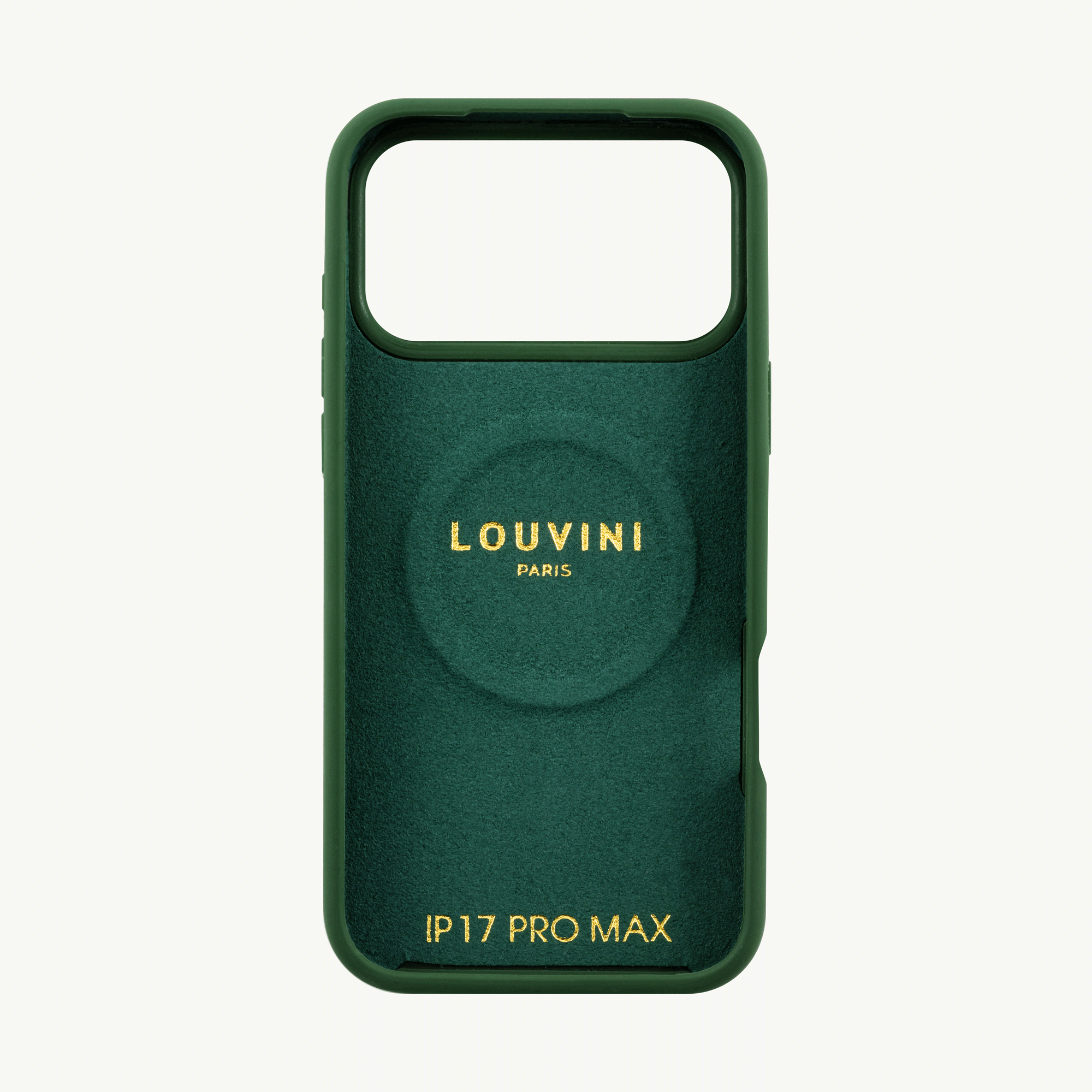 Coque iPhone MagSafe silicone LEO - Olive