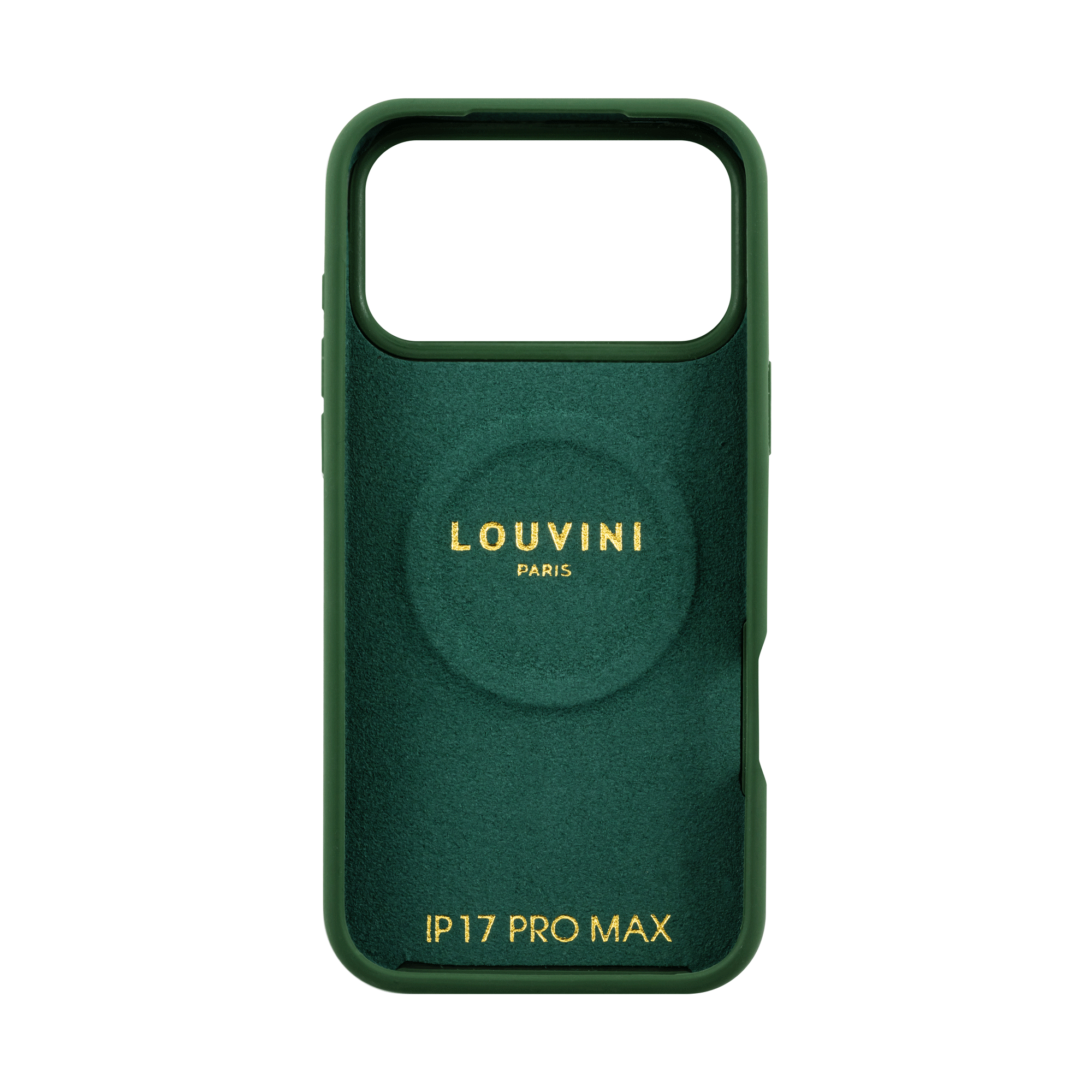 Coque iPhone MagSafe silicone LEO - Olive