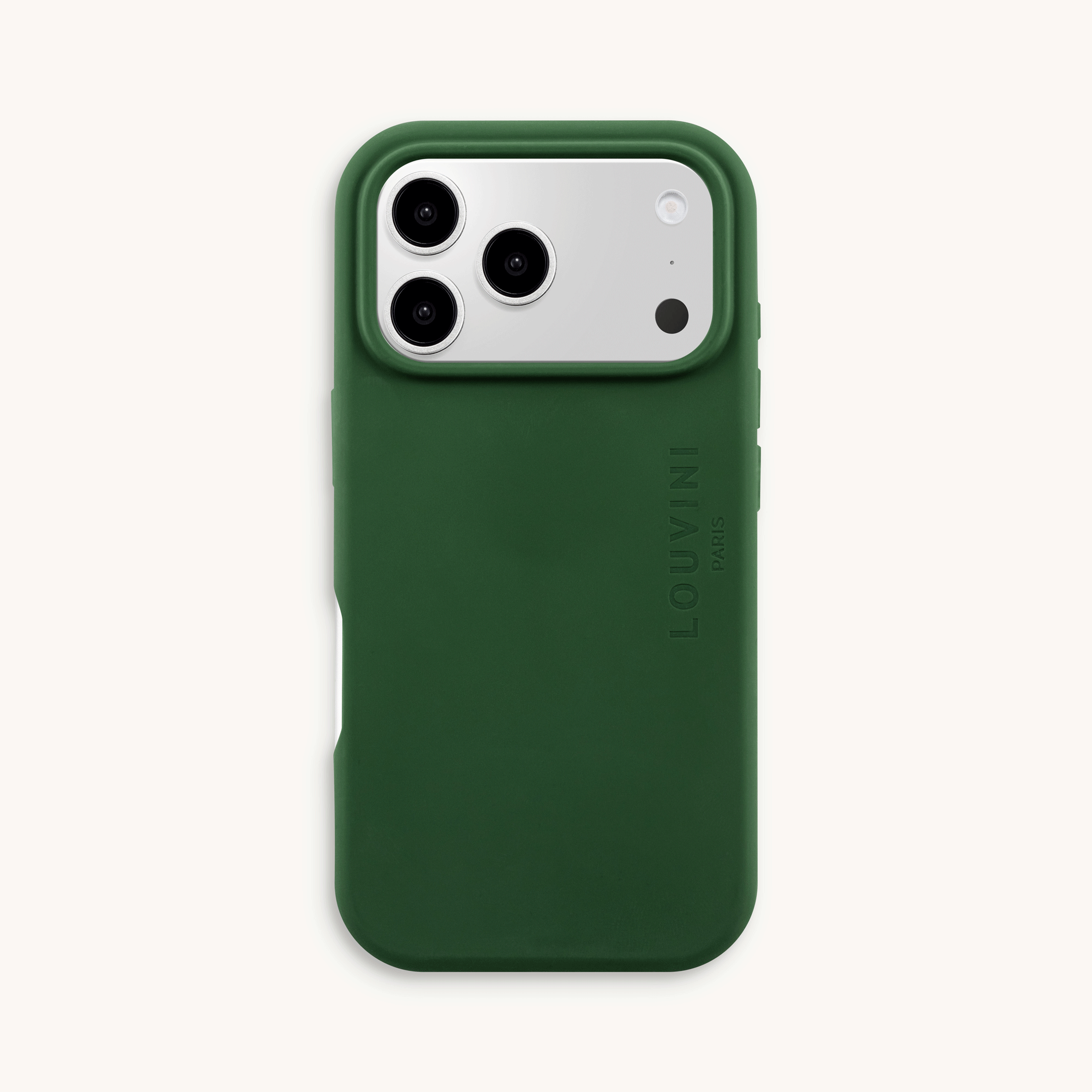 Coque iPhone MagSafe silicone LEO - Olive