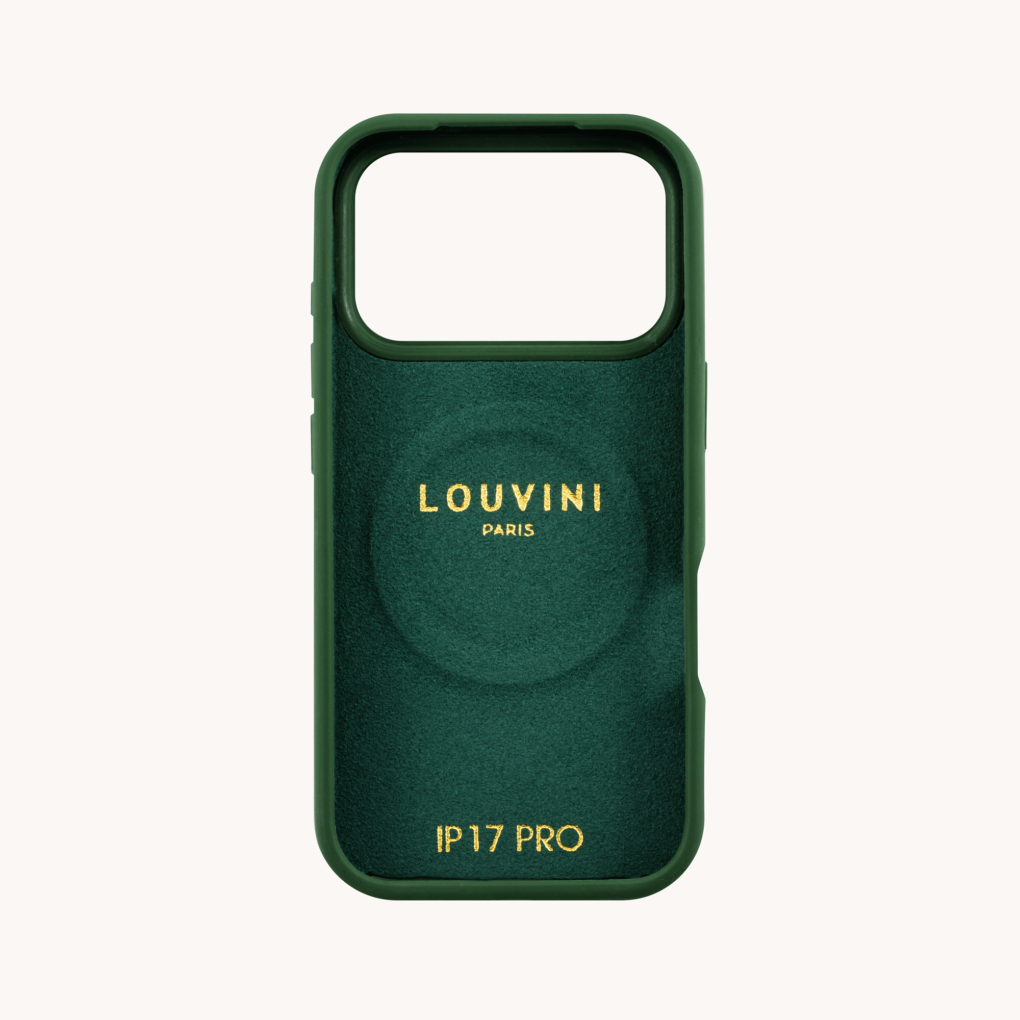 Coque iPhone MagSafe silicone LEO - Olive