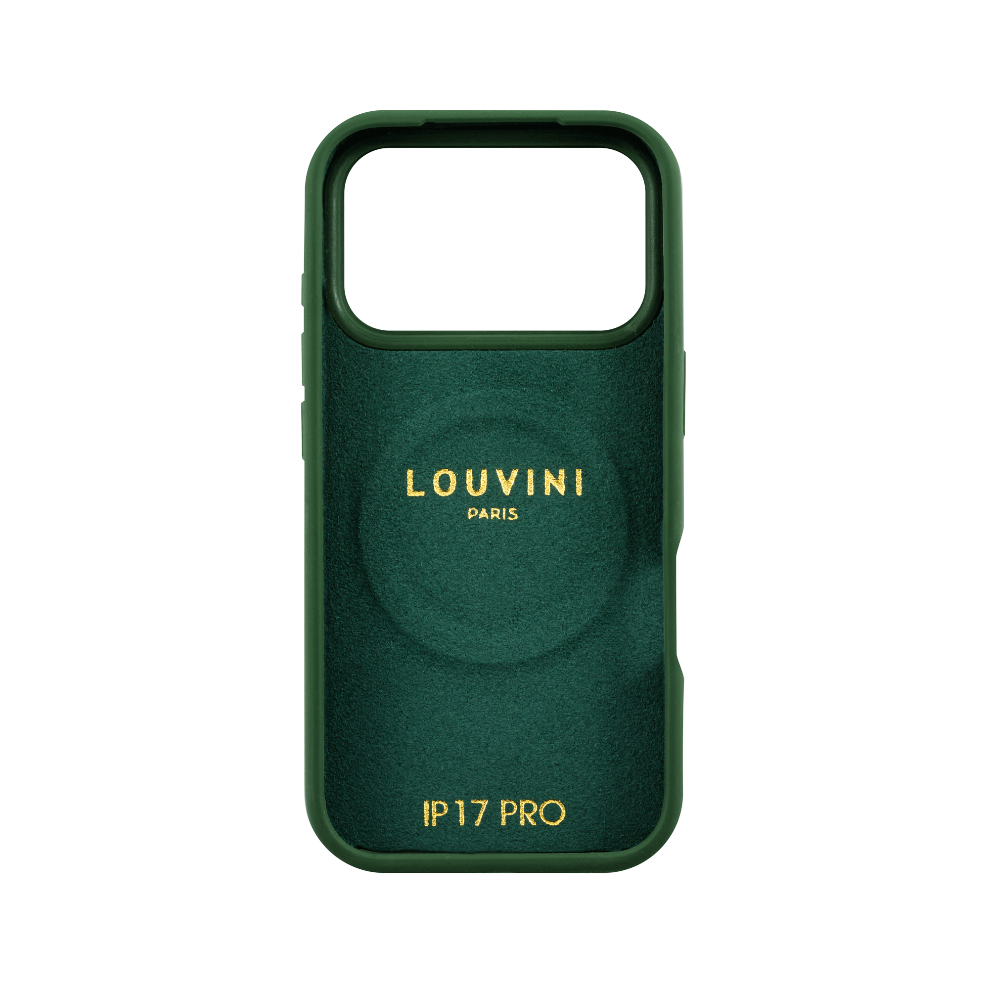 Coque iPhone MagSafe silicone LEO - Olive