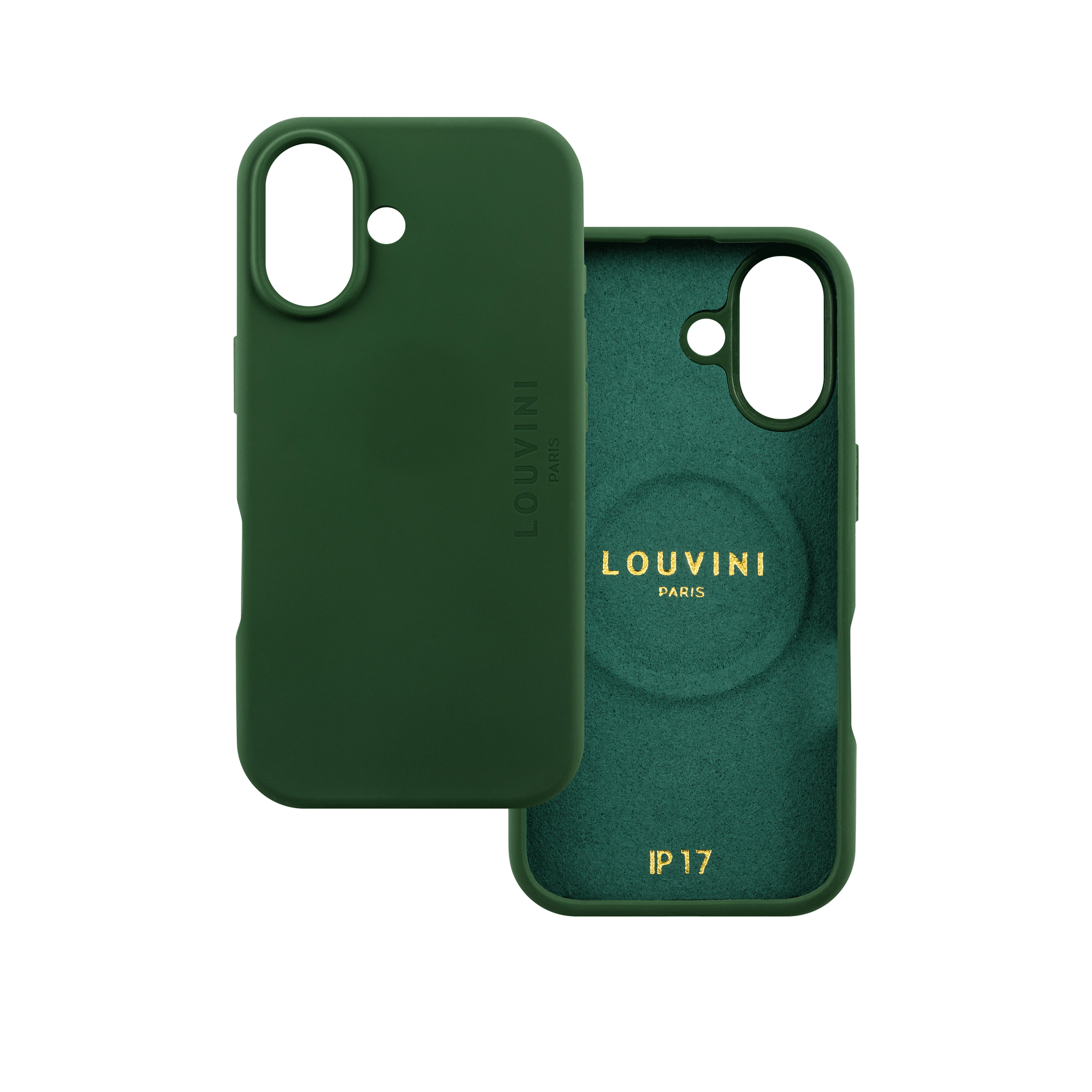 Coque iPhone MagSafe silicone LEO - Olive