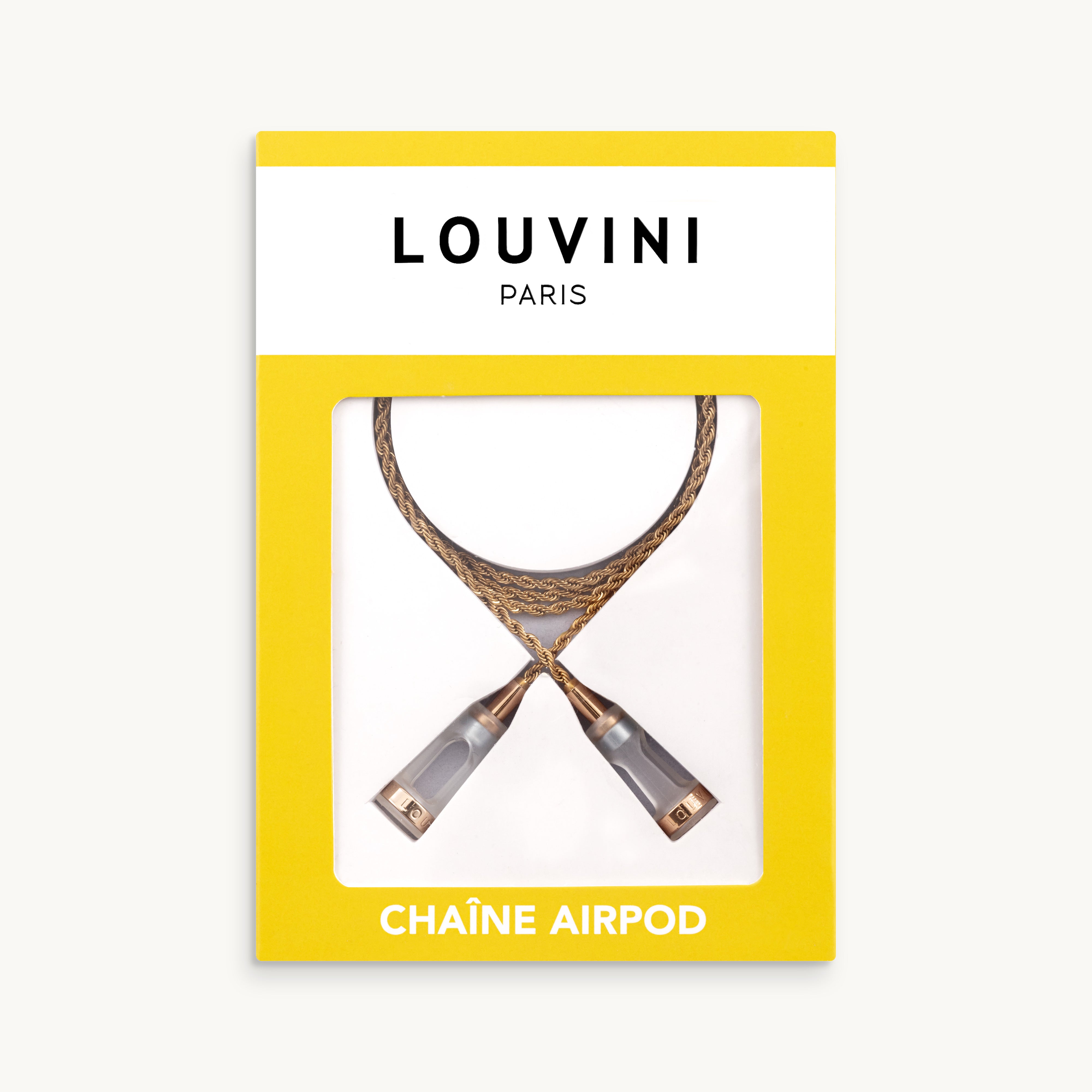 CHAÎNE AIRPODS LEA - Doré