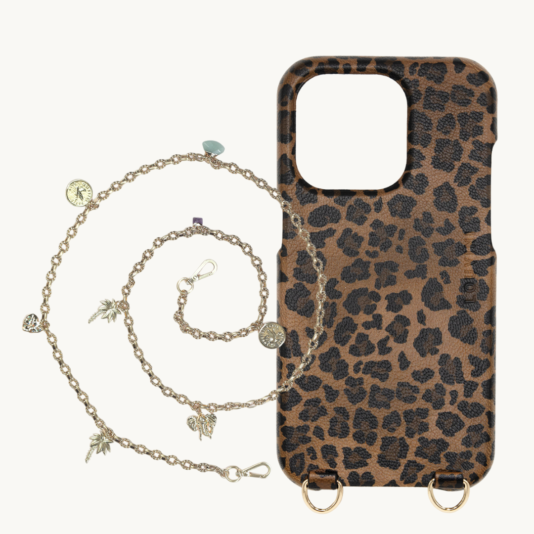 IPHONE LEOPARD MAX MAGSAFE CASE & LUCKY CHAIN