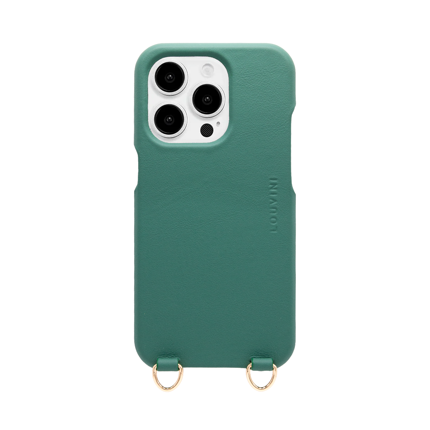 Coque iPhone MagSafe cuir avec anneaux MAX - Emeraude