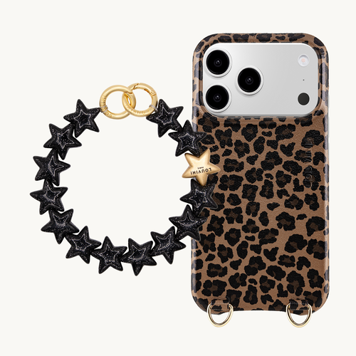 Coque iPhone MagSafe MAX Leopard & bracelet PETIT ETOILE