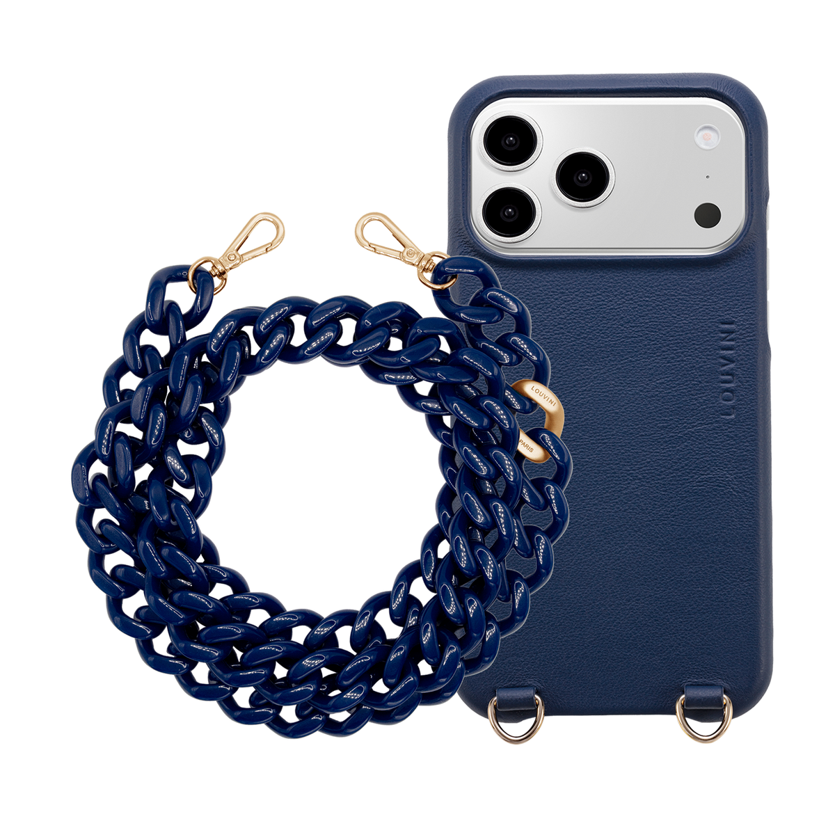 Coque iPhone MagSafe MAX Marine & Chaîne ZOE Marine