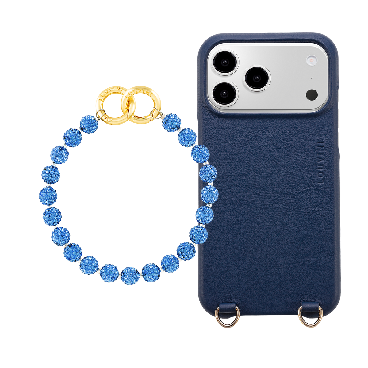 Coque iPhone MagSafe MAX Marine & Bracelet PETIT DAISY Bleu