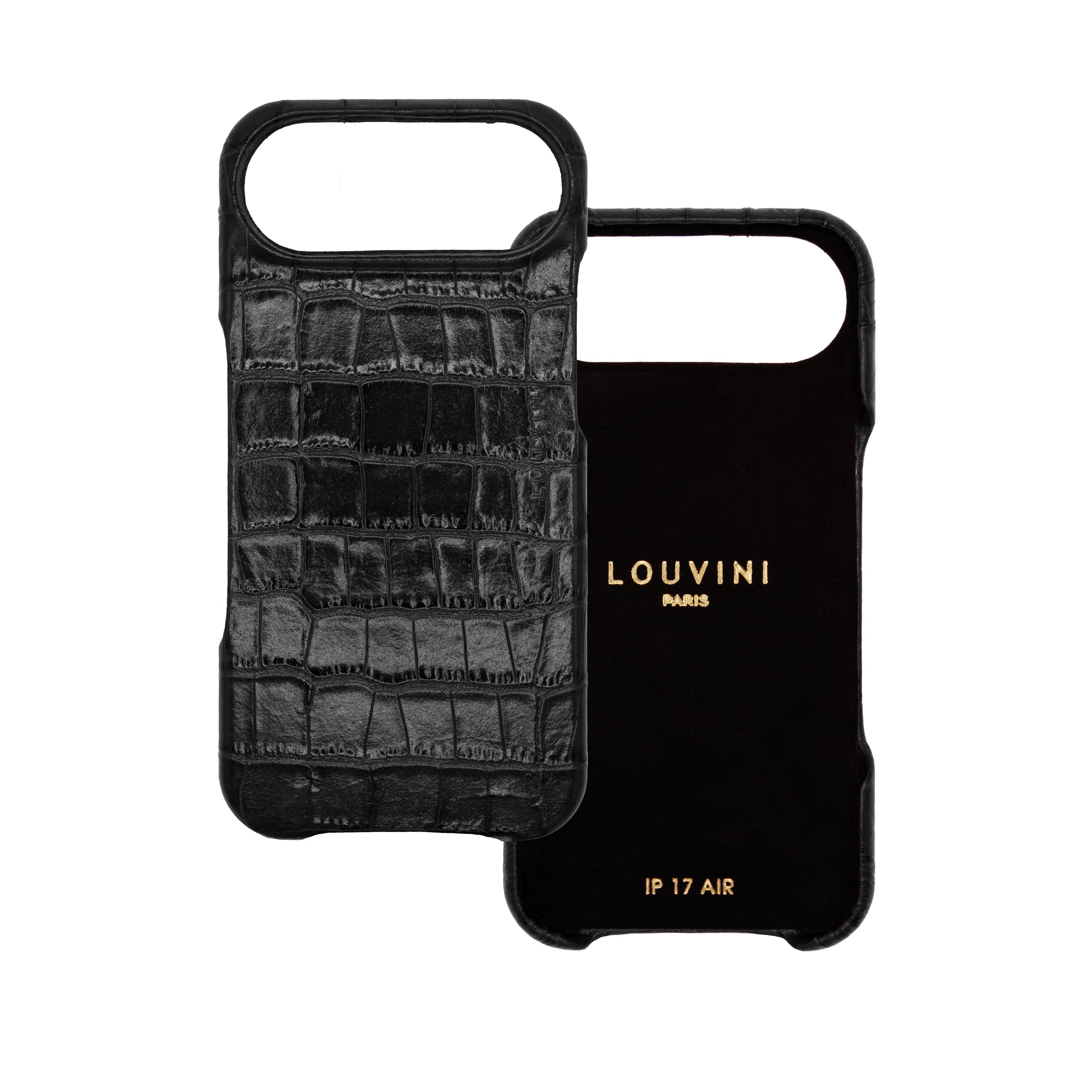 Coque iPhone MagSafe cuir MAX - Crocodile Noir