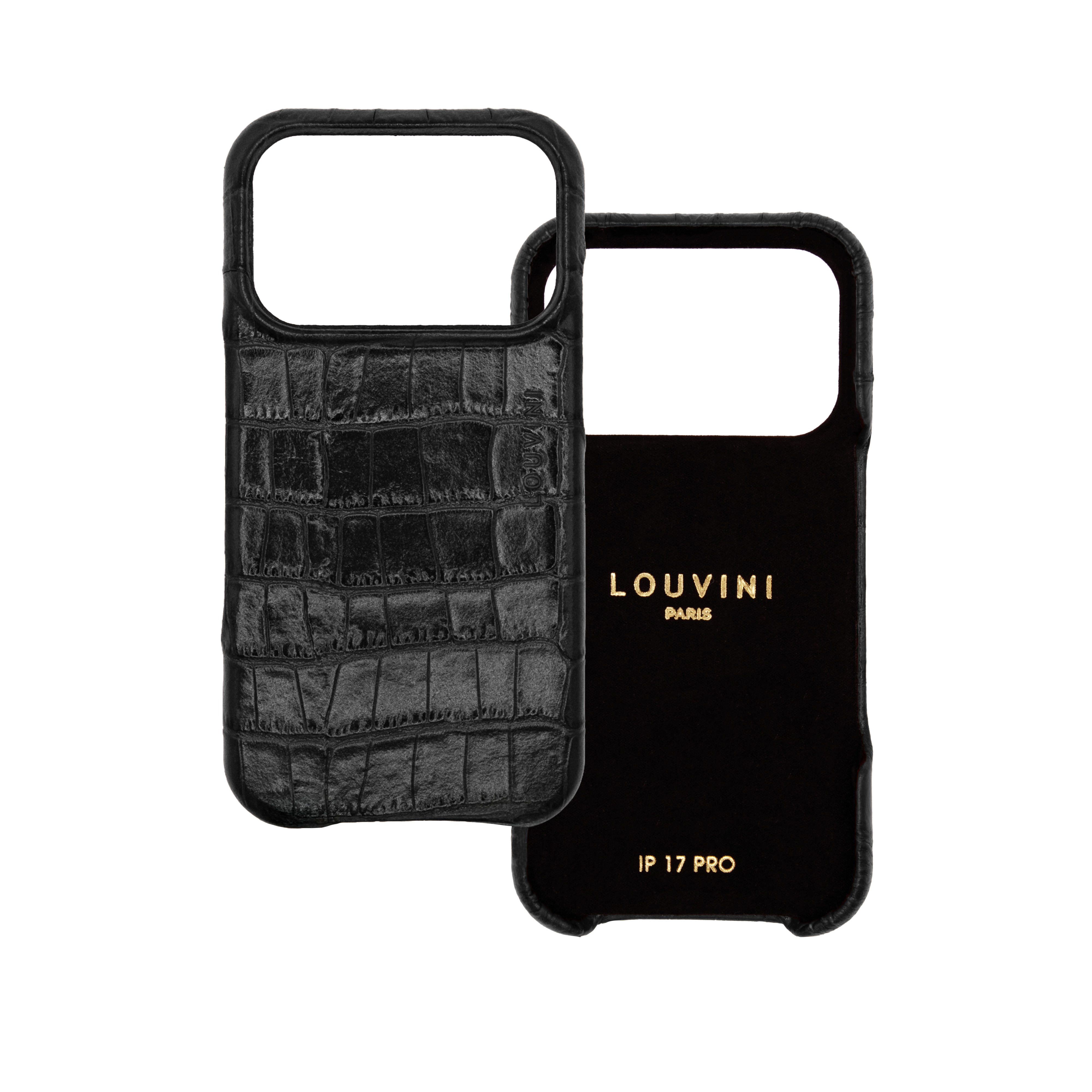 Coque iPhone MagSafe cuir MAX - Crocodile Noir