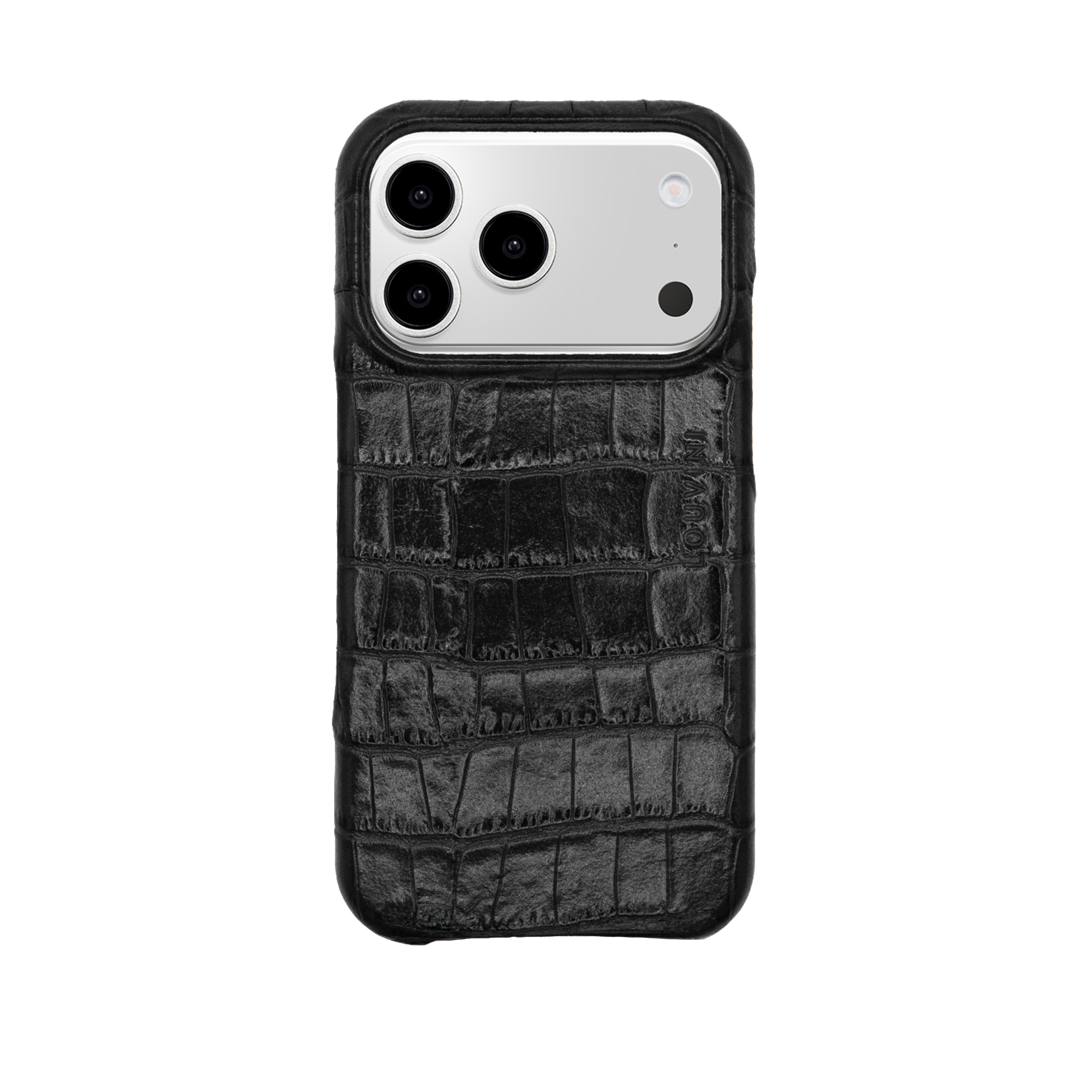 Coque iPhone MagSafe cuir MAX - Crocodile Noir