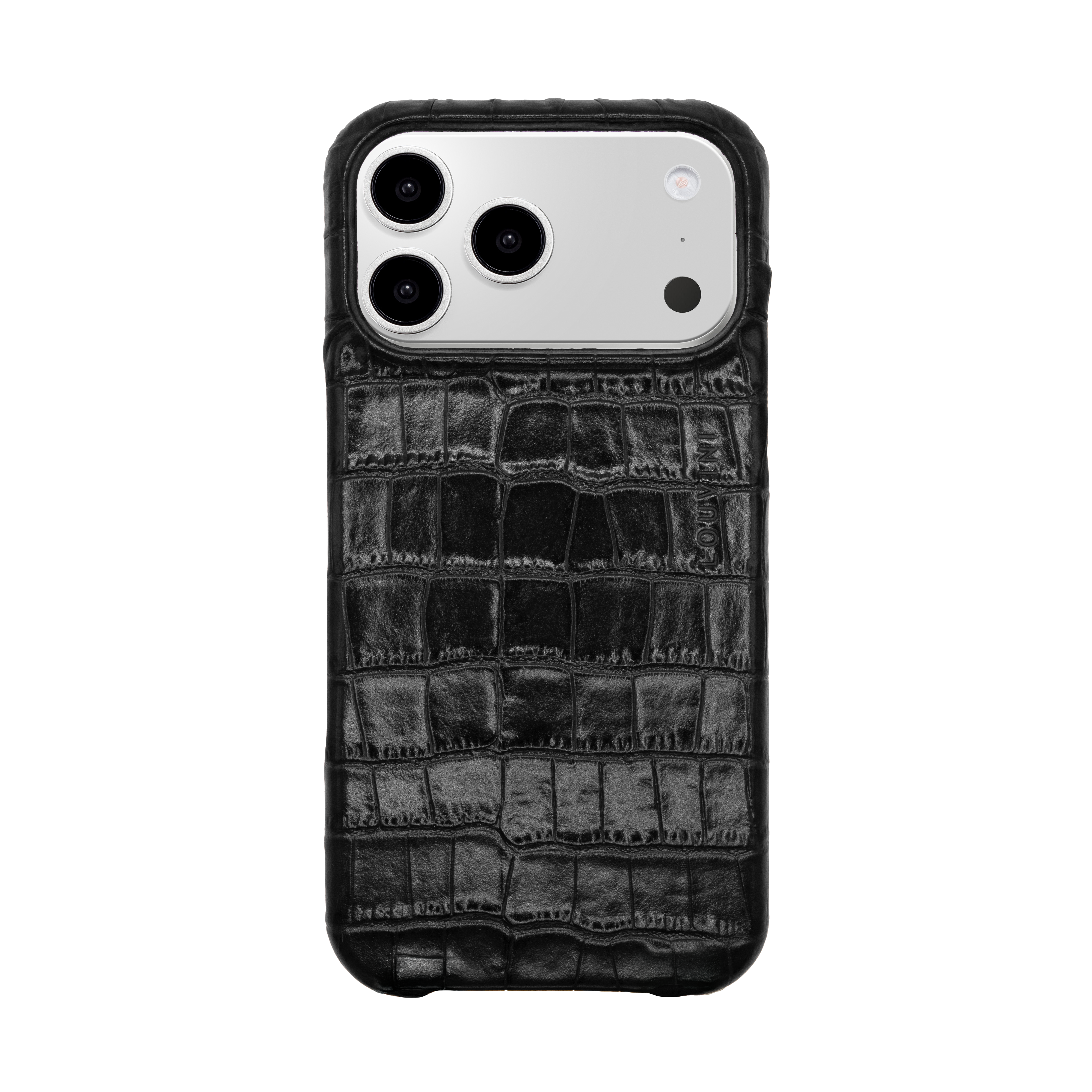 Coque iPhone MagSafe cuir MAX - Crocodile Noir