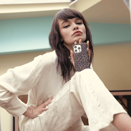 Coque iPhone MagSafe cuir MAX - Léopard