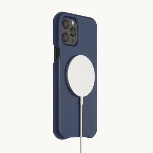 Coque iPhone MagSafe cuir MAX - Marine
