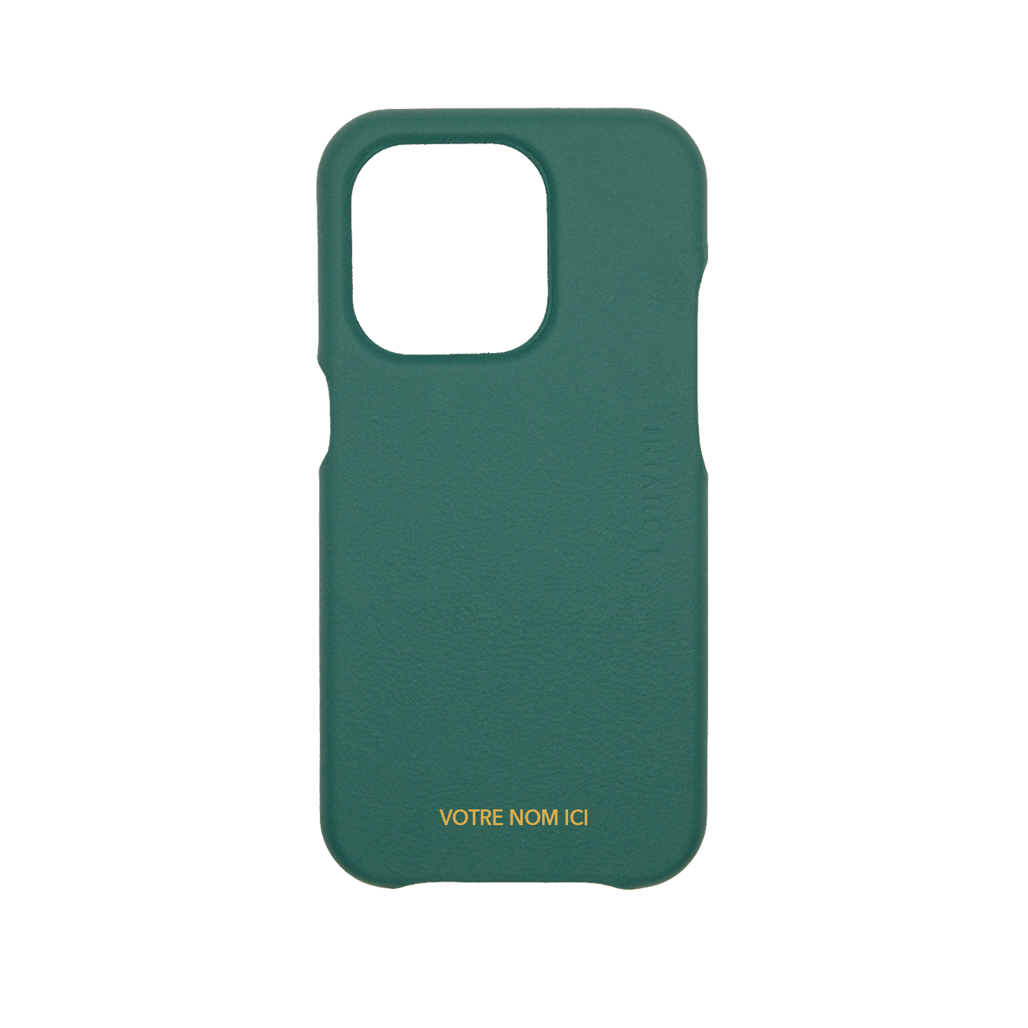 Coque iPhone MagSafe cuir MAX vert Emeraude personnalisable