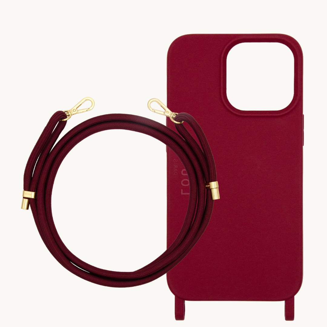 Coque MILO Bordeaux & Cordon TESSA Bordeaux