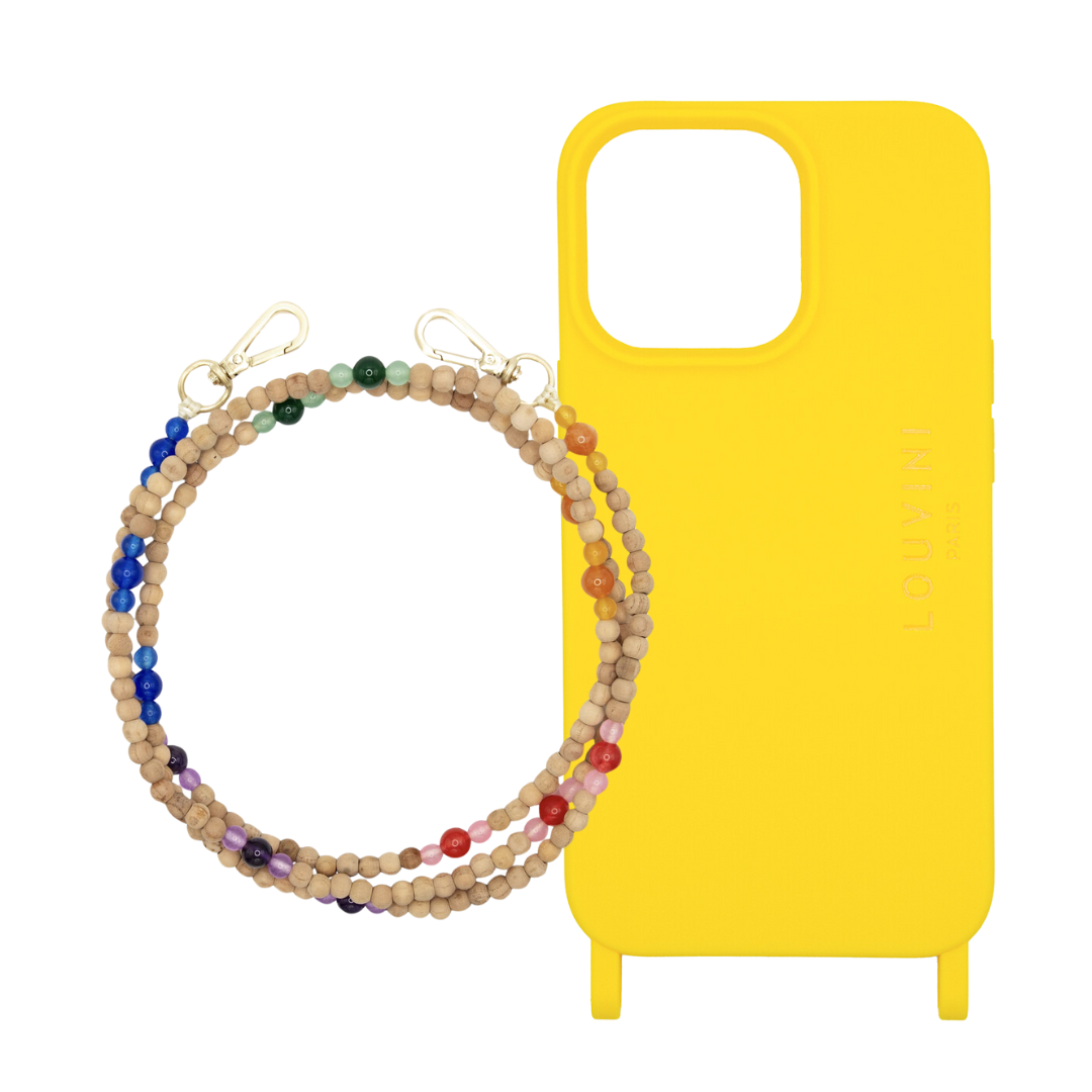 Milo Yellow iPhone Case & Arielle Multicolor Strap