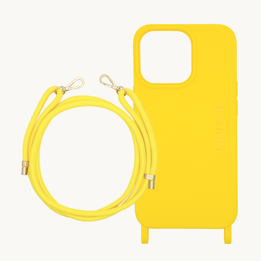 Coque Milo iPhone Jaune & cordon Tessa Jaune Soleil