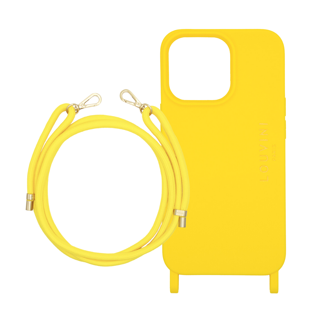 Coque Milo iPhone Jaune & cordon Tessa Jaune Soleil