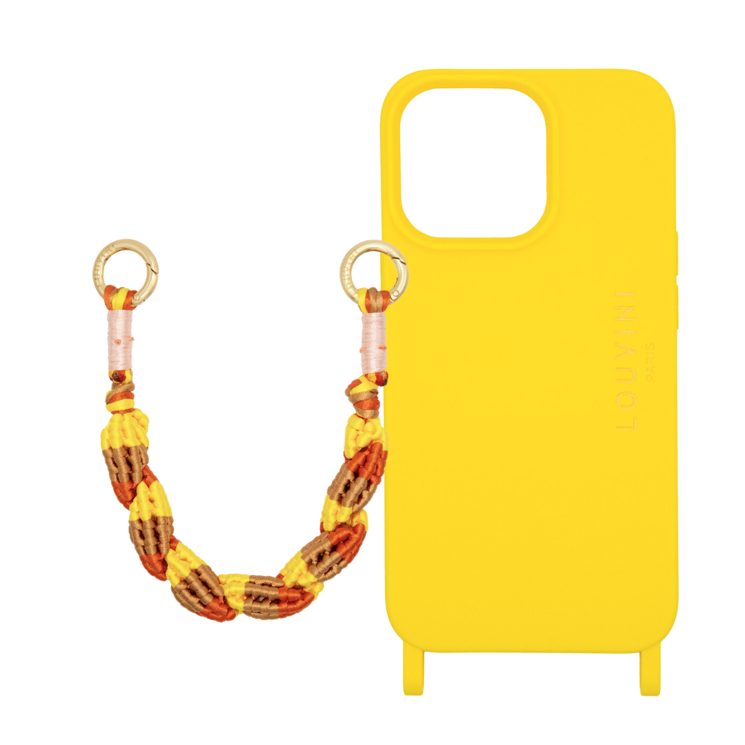 Coque Milo iPhone Jaune & Cordon LAYLA x YASSS - Jaune