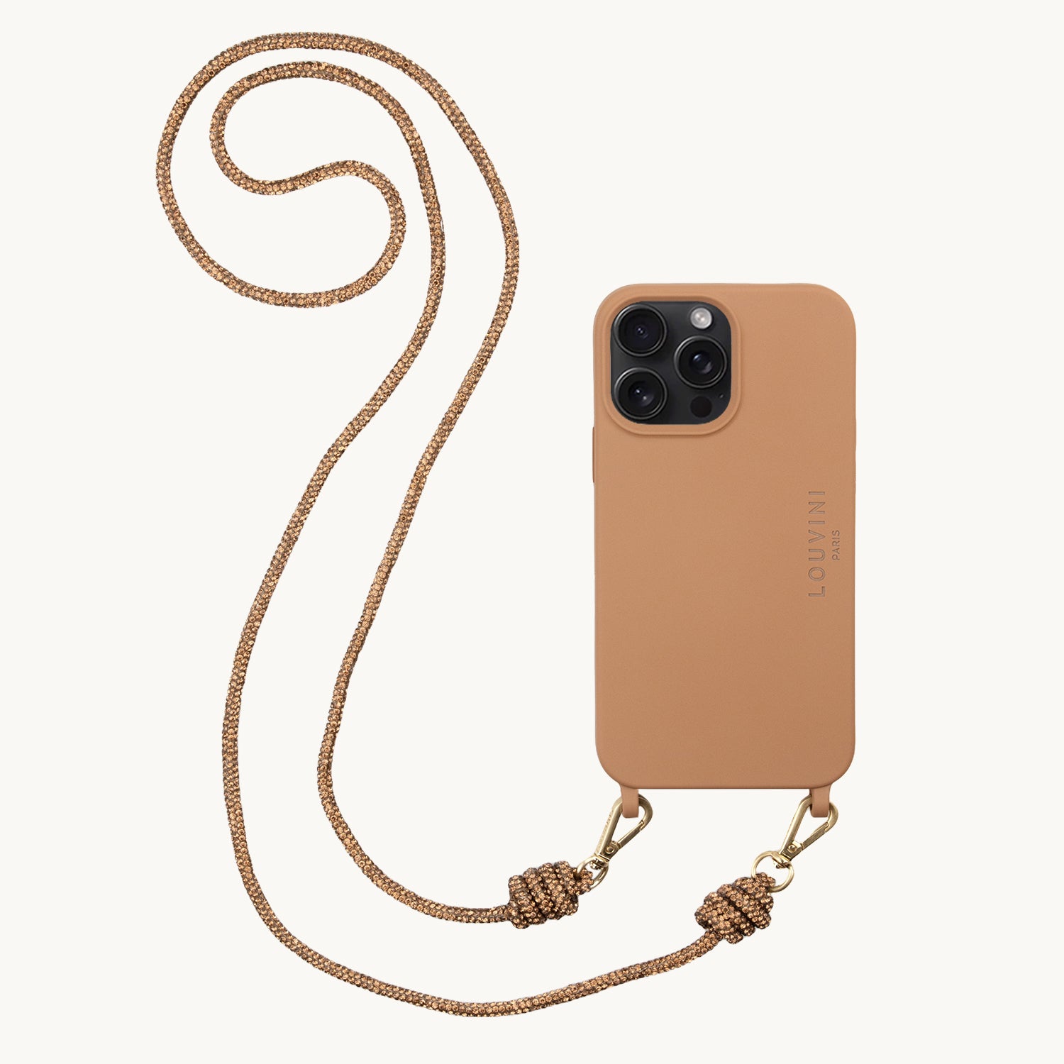 Coque Milo iPhone Cannelle & Cordon Kim Bronze