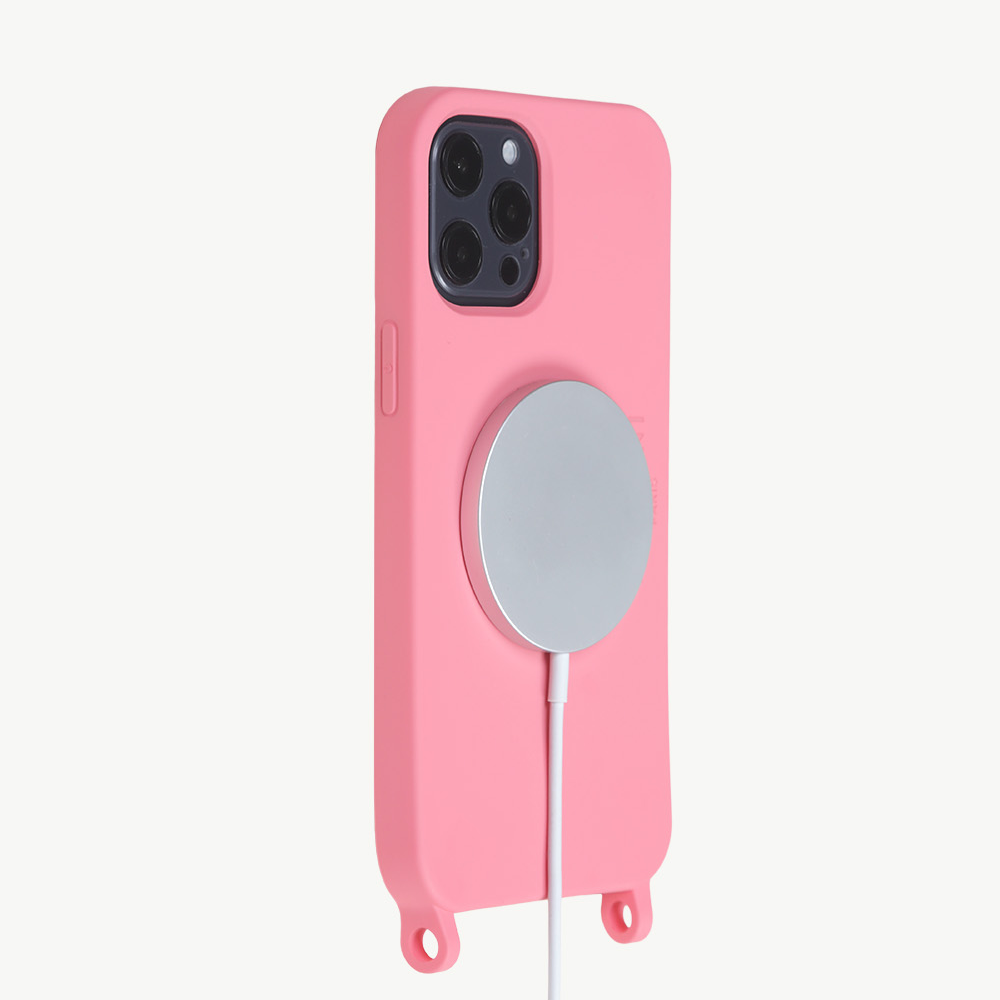 Coque Milo iPhone Rose & chaîne Zoé Corail