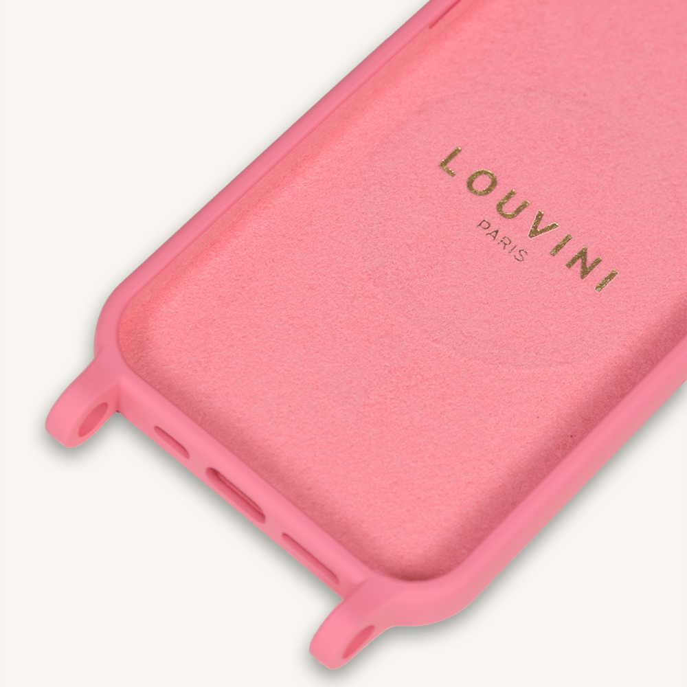 Coque Milo iPhone Rose & chaîne Zoé Corail