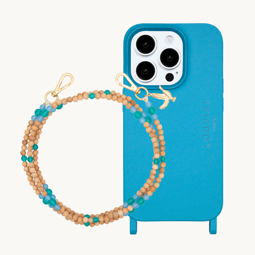 ensemble coque de téléphone en TPU avec bandoulière en perle