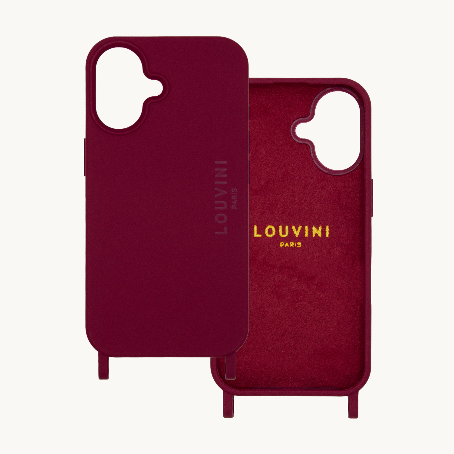 Coque iPhone MagSafe avec anneaux MILO - Bordeaux