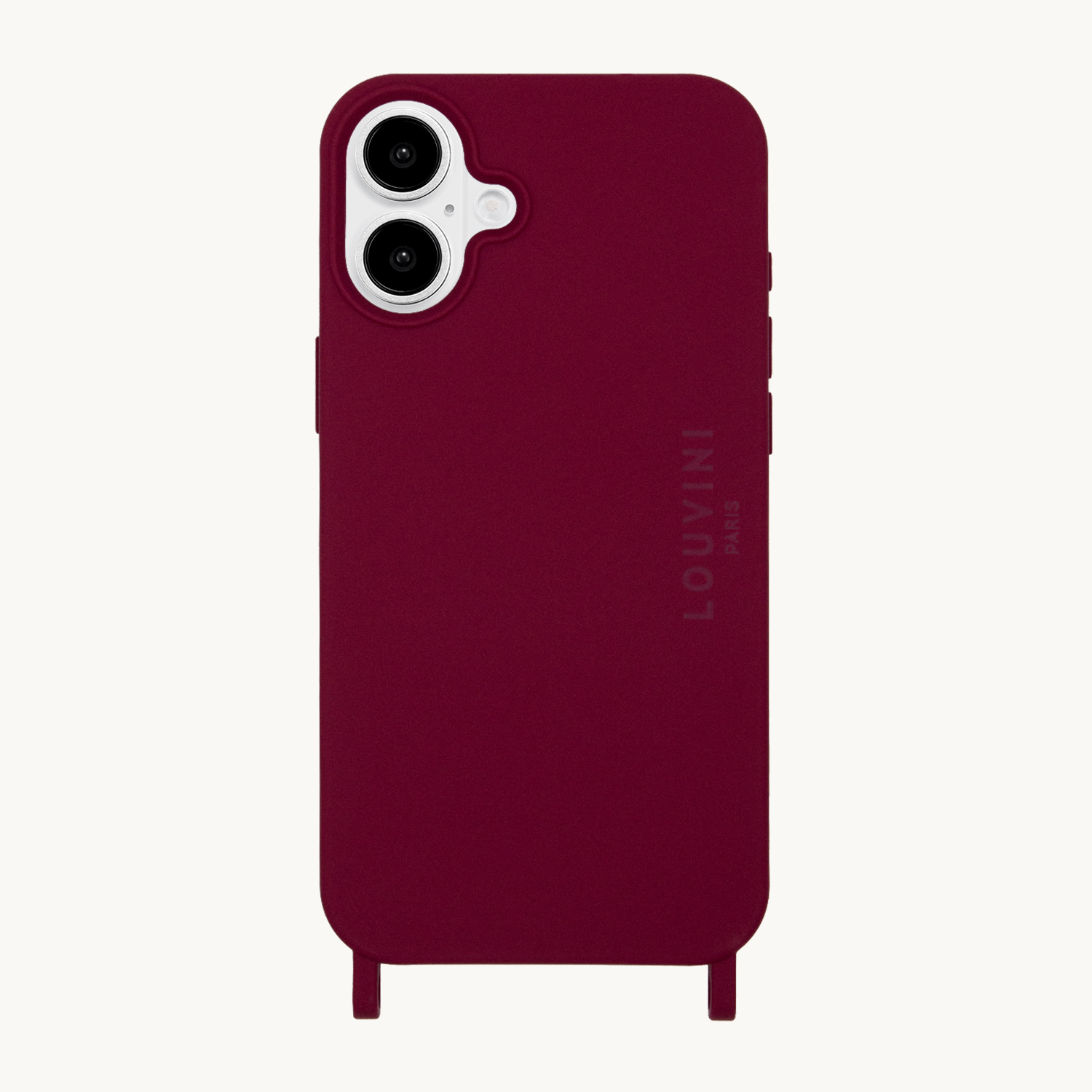 Coque iPhone MagSafe avec anneaux MILO - Bordeaux