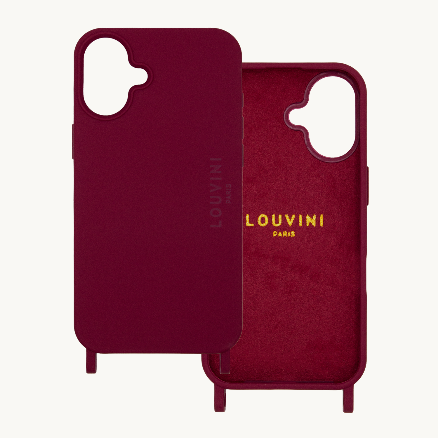 Coque iPhone MagSafe avec anneaux MILO - Bordeaux