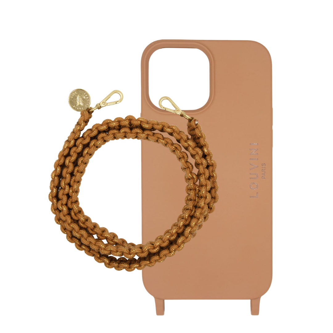 Coque Milo iPhone Cannelle & Cordon Palma Caramel