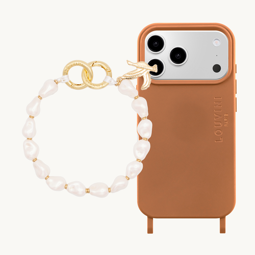 Coque iPhone Magsafe MILO Cannelle & Bracelet IDA Écru