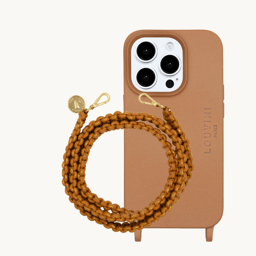 Coque Milo iPhone Cannelle & Cordon Palma Caramel