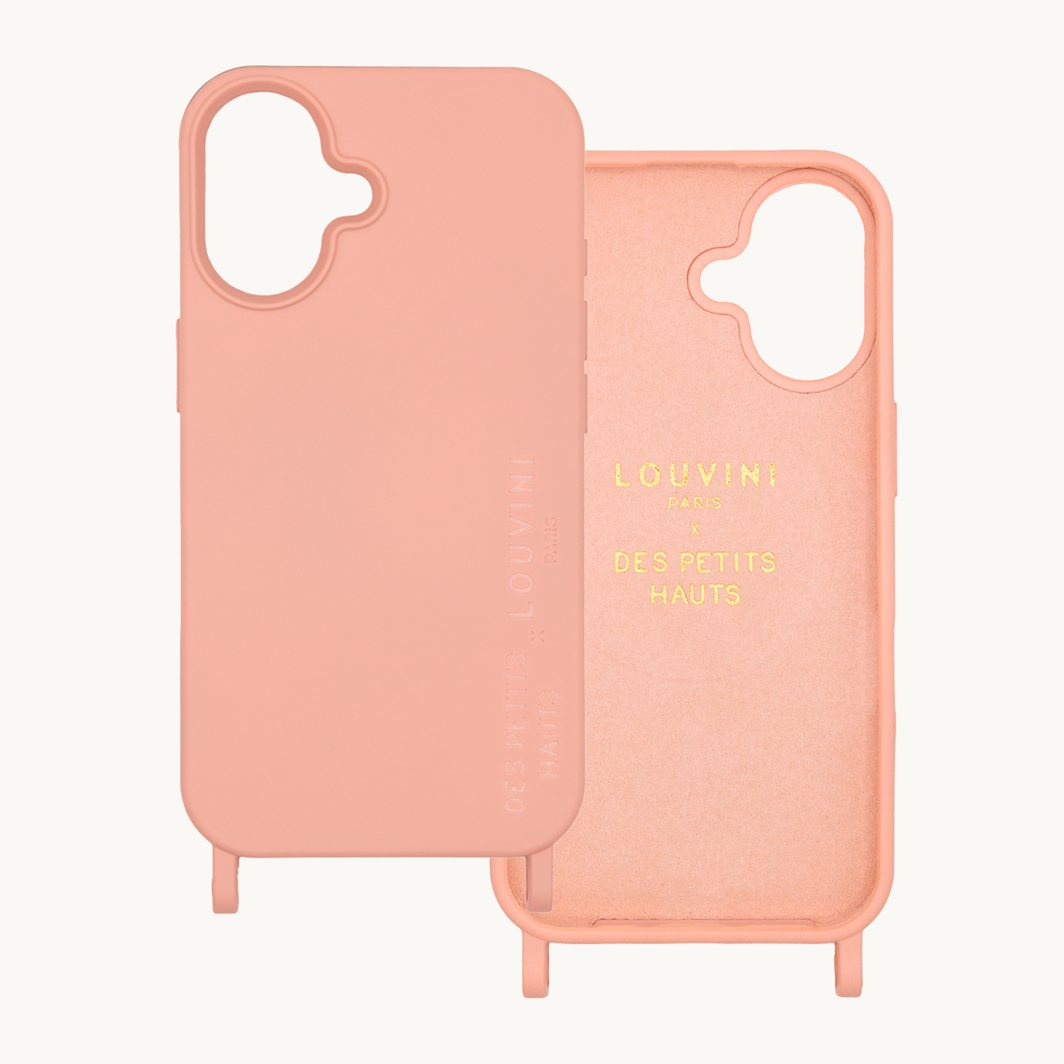 Coque iPhone MagSafe avec anneaux MILO x Des Petits Hauts - Rose