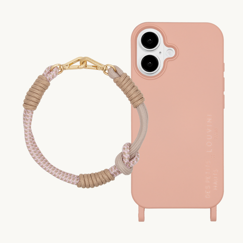 Coque iPhone MagSafe MILO x Des Petits Hauts Rose & Bracelet PETIT TESSA Rose Taupe