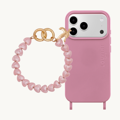 Coque iPhone MagSafe MILO Dusty Pink & Bracelet TINY CUORE Rose
