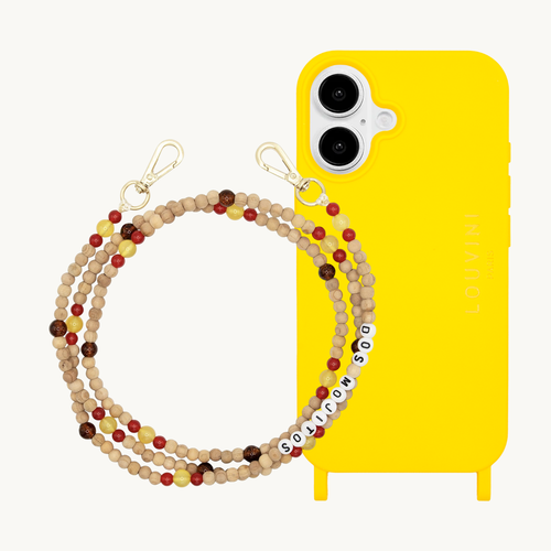 Coque iPhone MILO Jaune & Chaîne ARIELLE Dos Mojitos