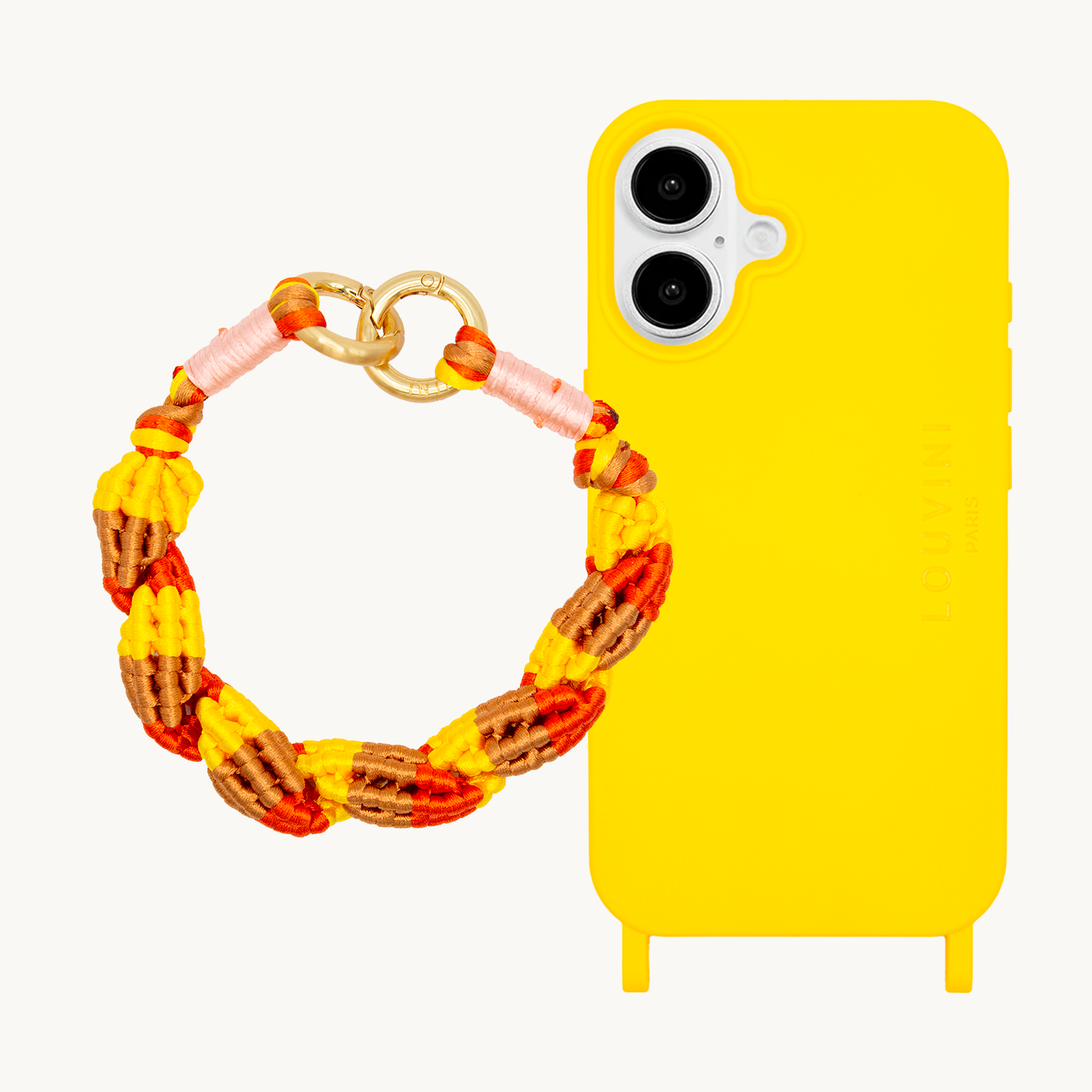 Coque iPhone MILO Jaune & cordon LAYLA x YASSS - Jaune