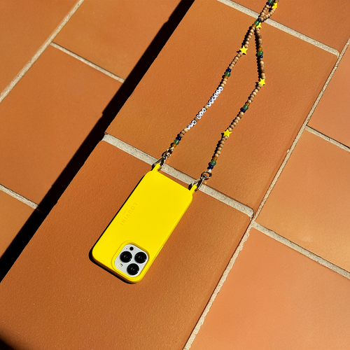 Coque iPhone avec anneaux MILO - Jaune