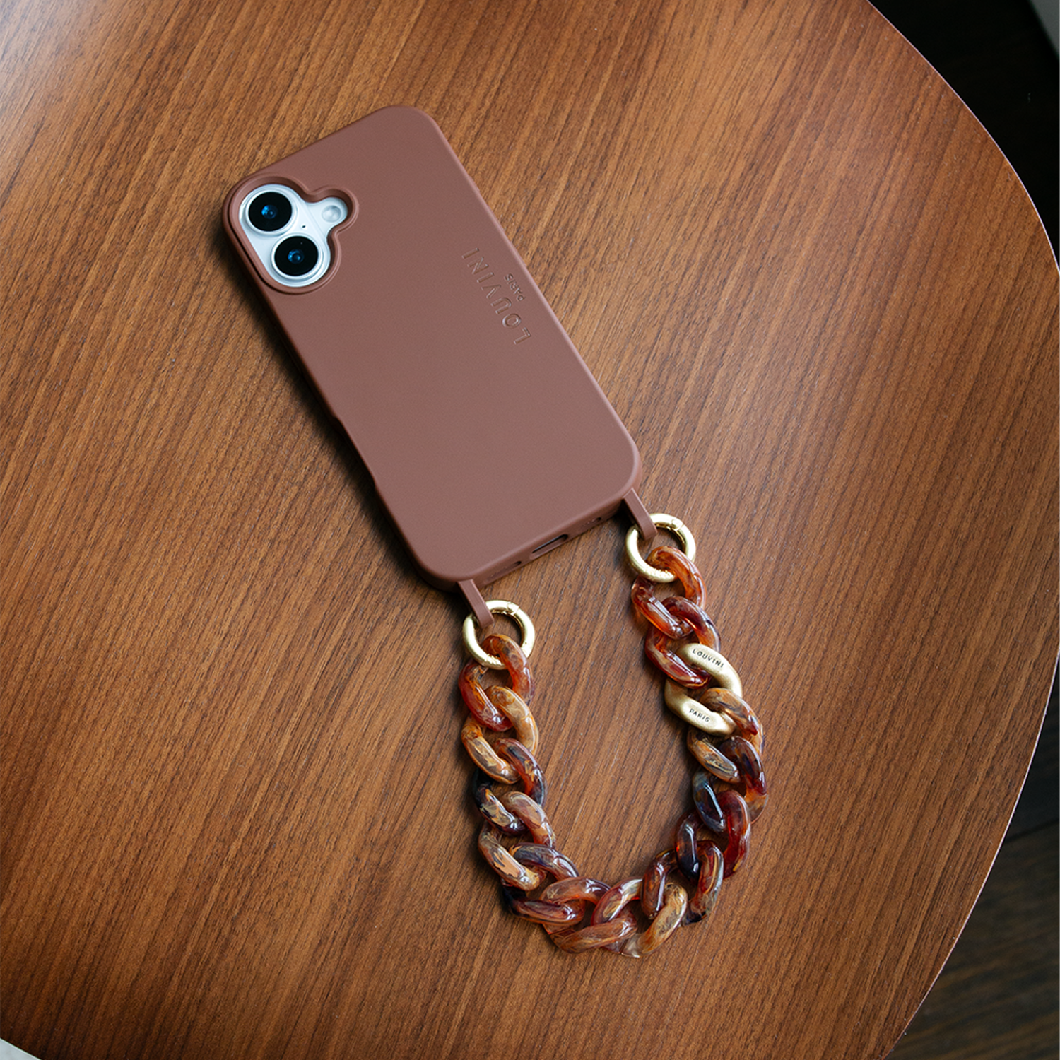 Coque iPhone MagSafe MILO Marron & Bracelet PETIT ZOE Brun